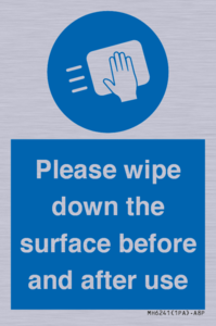 Please wipe down the surface before and after use